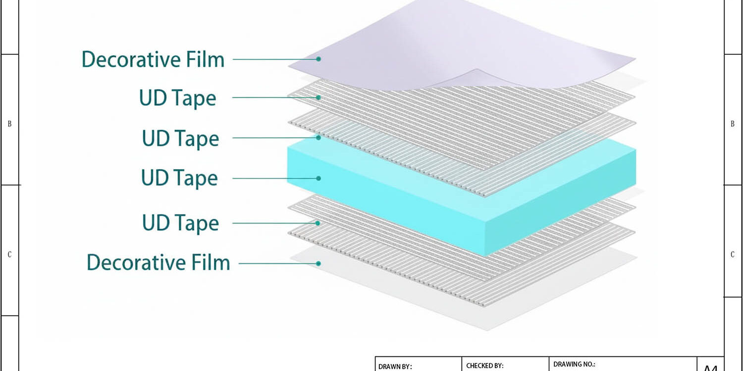 CFRT XPS Sandwich Panel Structure Drawing
