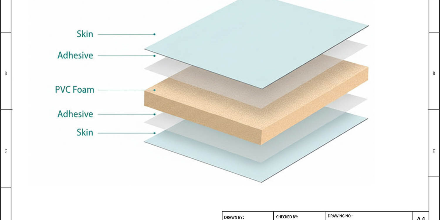 PVC Foam Sandwich Panel Structure Drawing