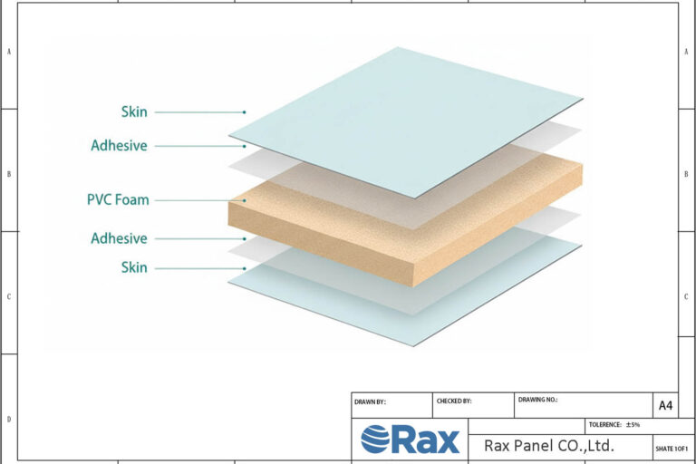 PVC Foam Sandwich Panel Structure Drawing