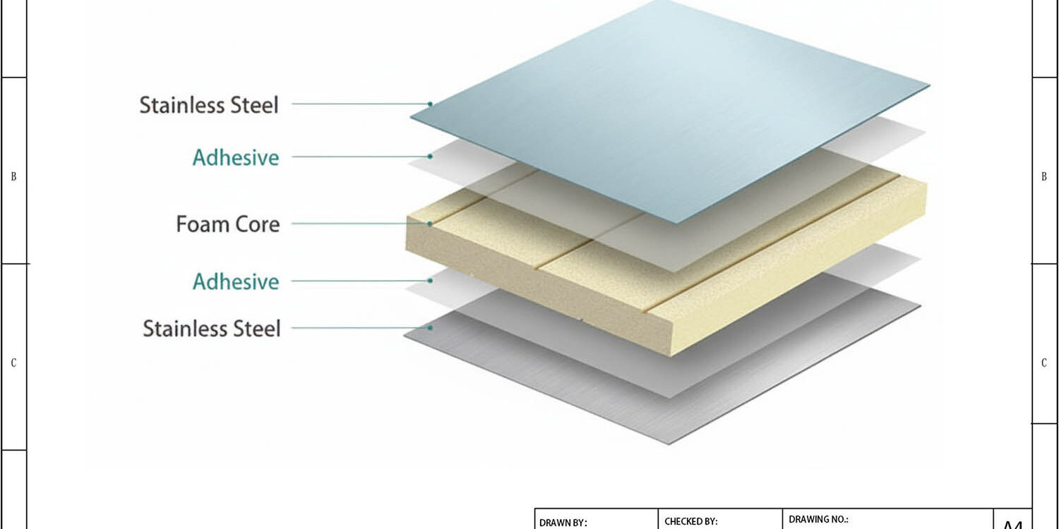 Stainless Steel Sandwich Panel Structure Drawing