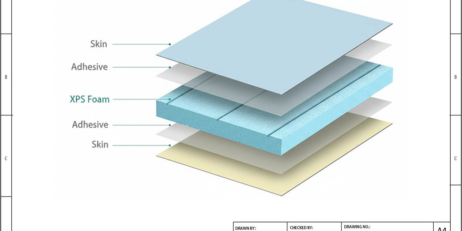 XPS Foam Sandwich Panel Structure Drawing