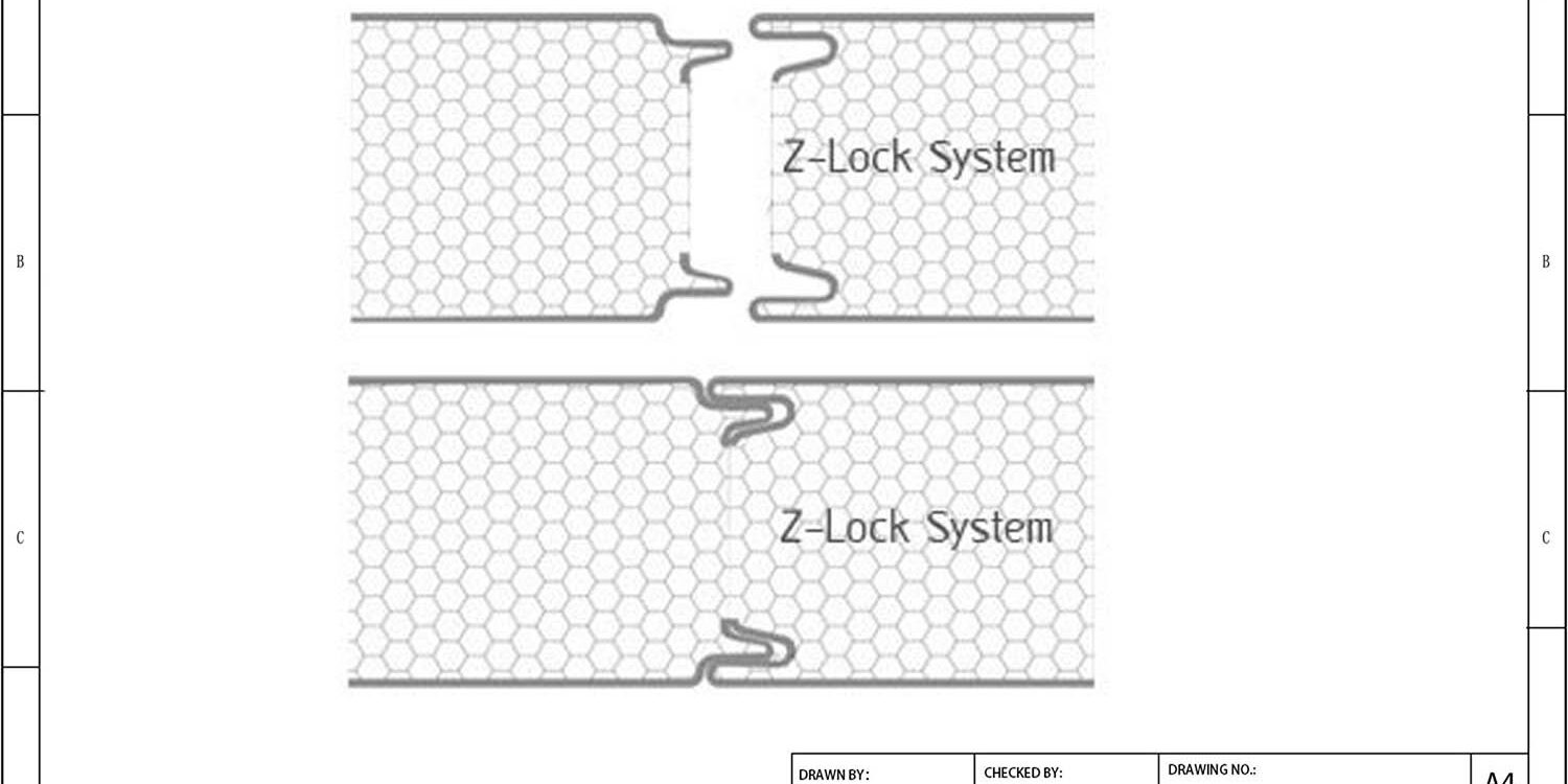 Z Lock Insulated Panel Structure Drawing