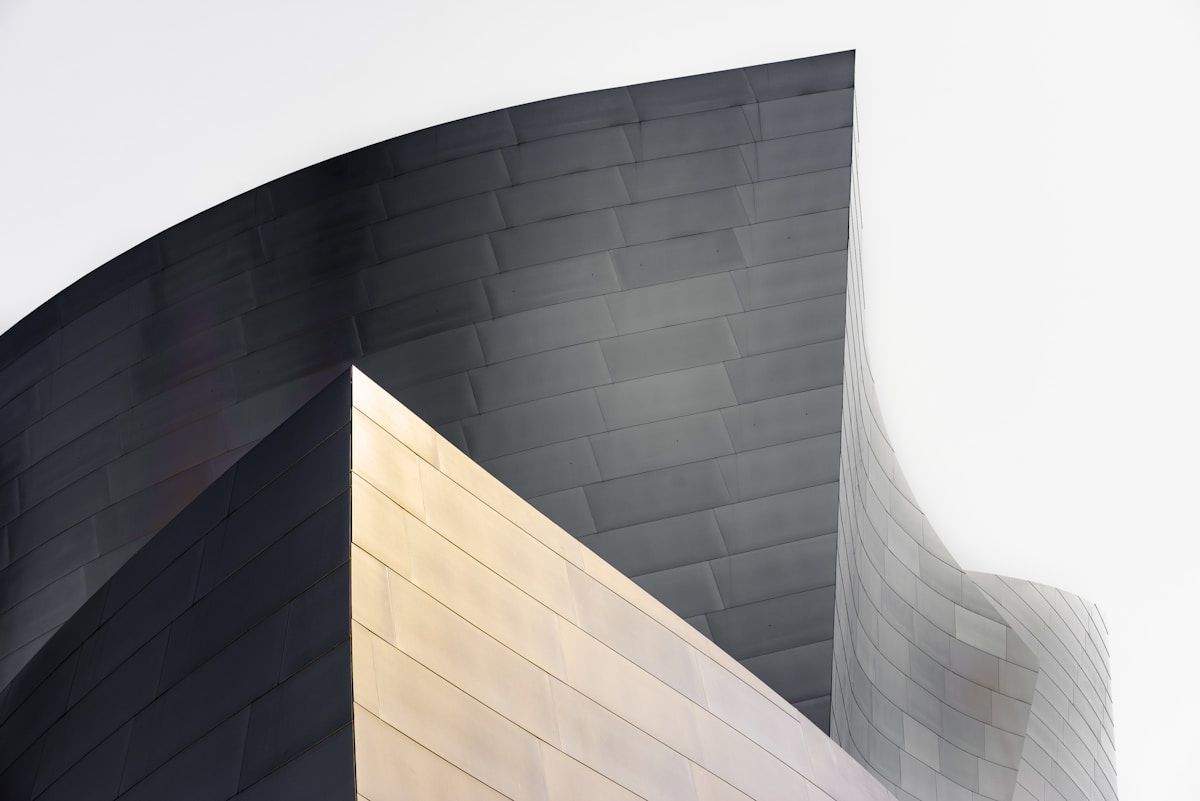 Completed aluminium composite panel facade on a modern building