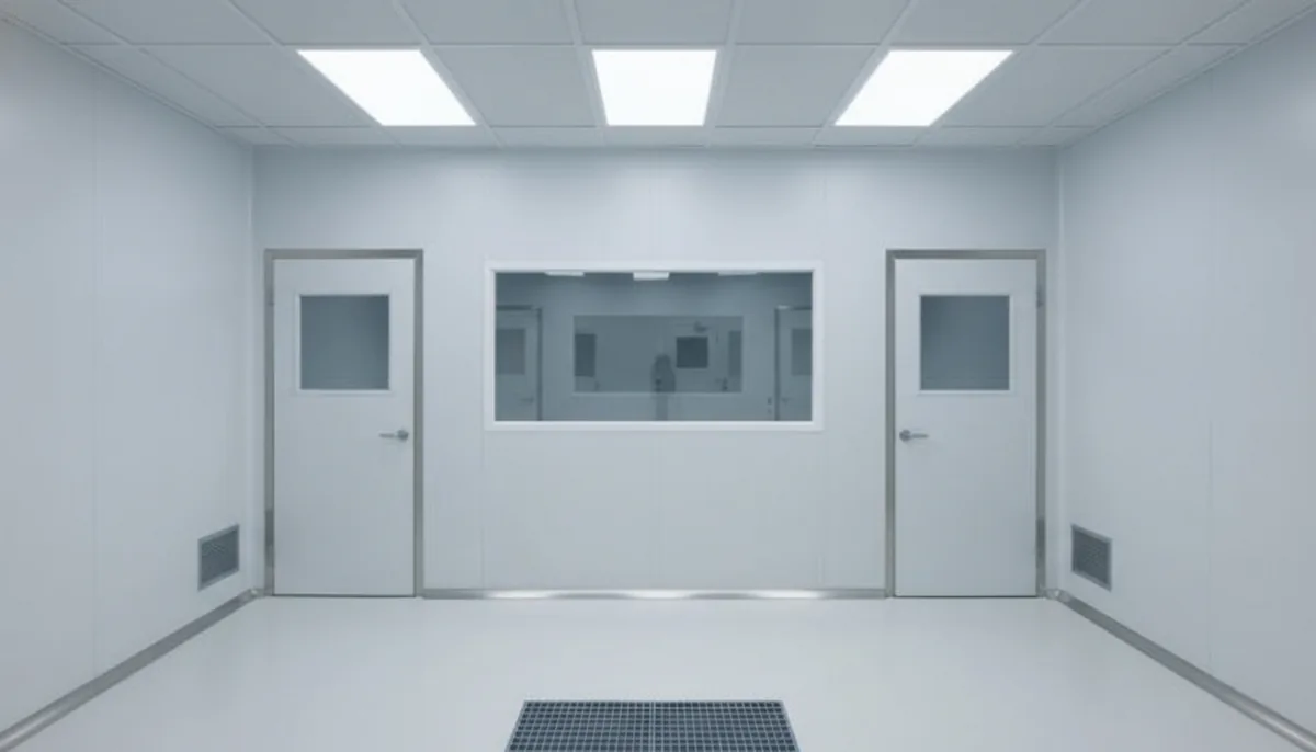 Clean room wall panel envelope of a modular purification area